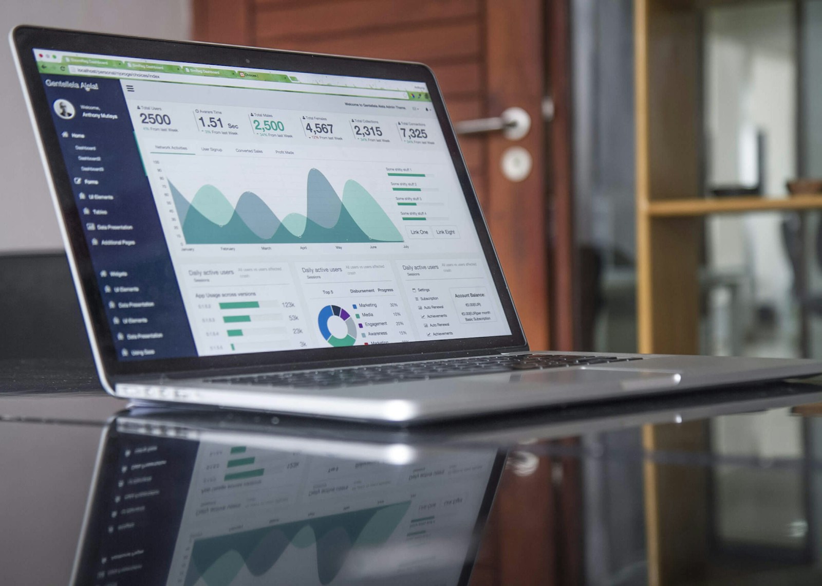 Governance desk with proof ledger and compliance documentation